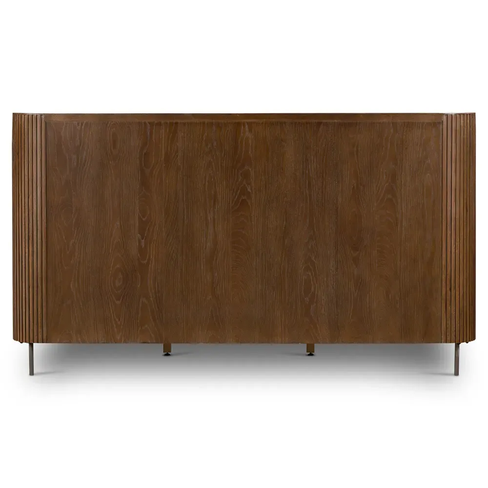 Florence King Size Platform Bed - Brown, Oak