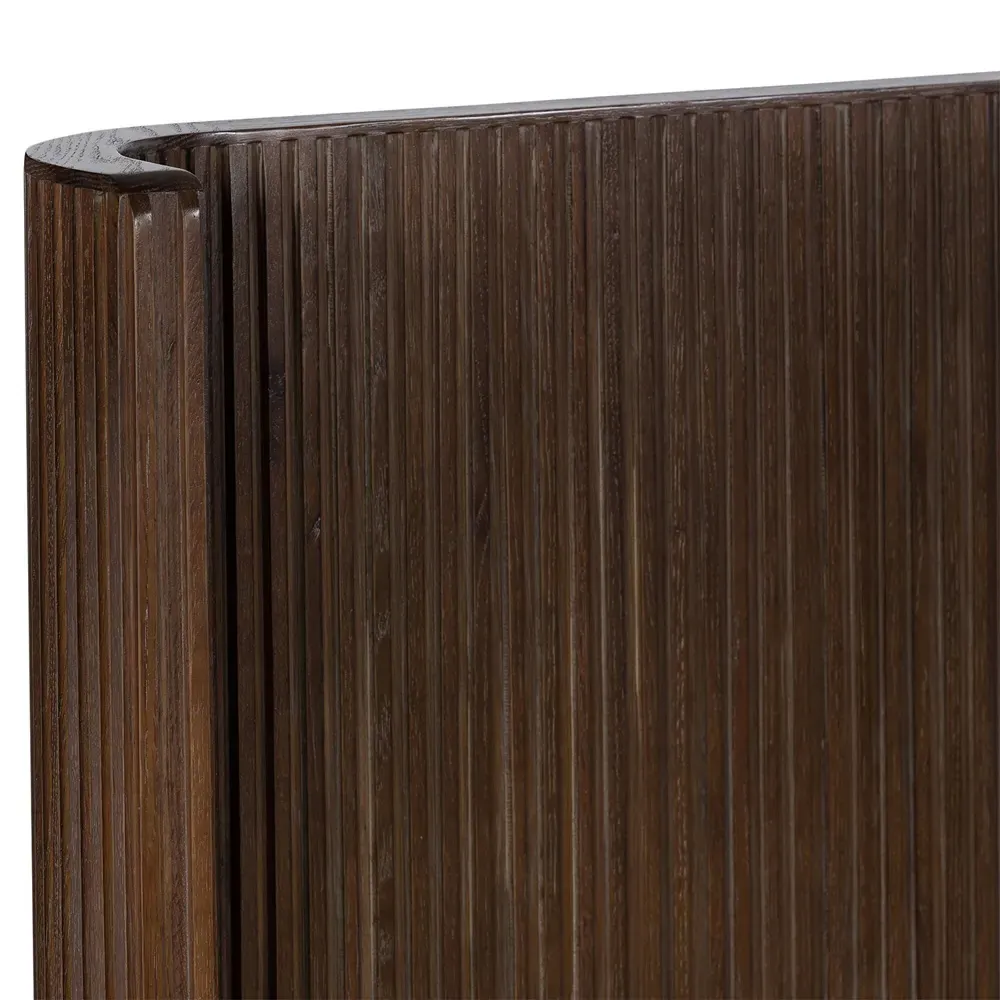 Florence King Size Platform Bed - Brown, Oak