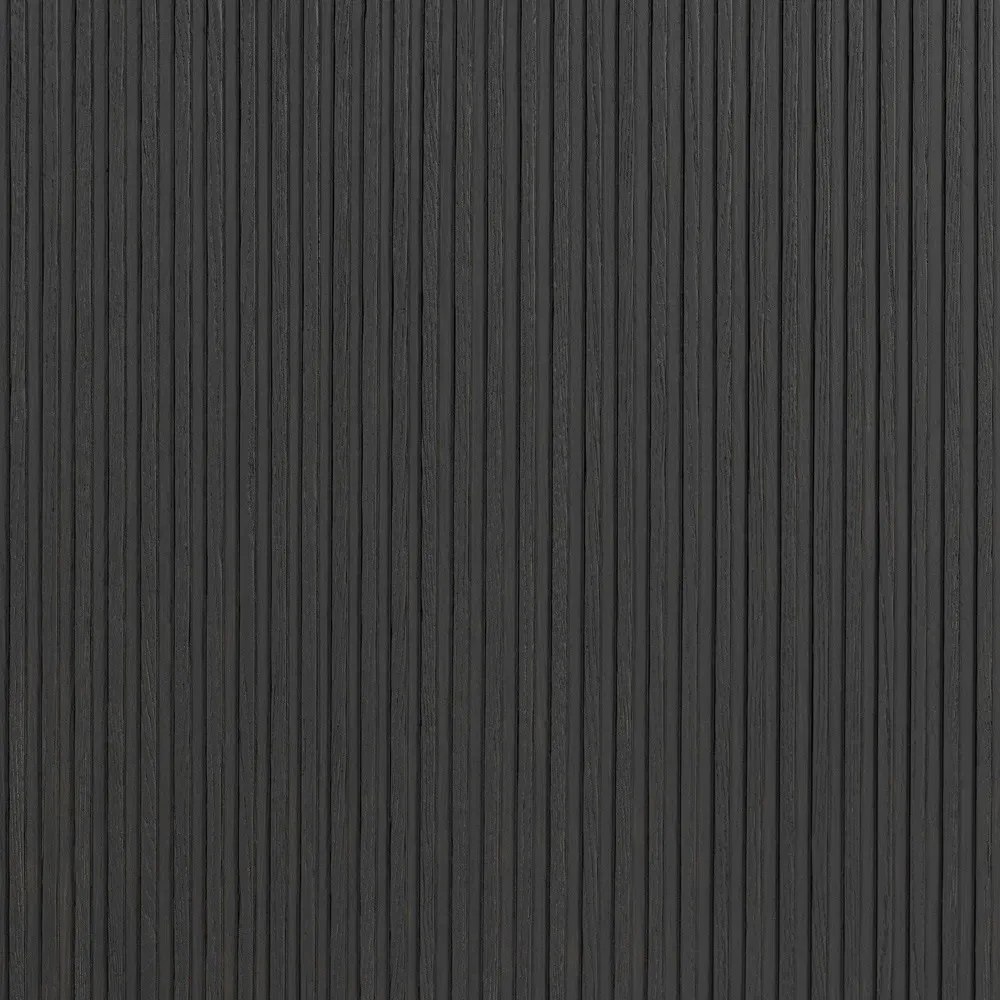 Florence King Size Reeded Bed Frame - Black, Oak