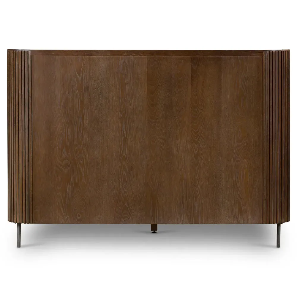 Florence Queen Size Platform Bed - Brown, Oak