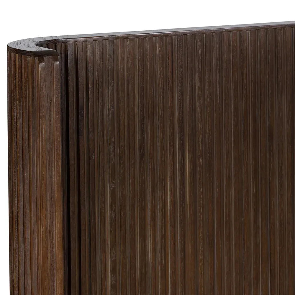 Florence Queen Size Platform Bed - Brown, Oak