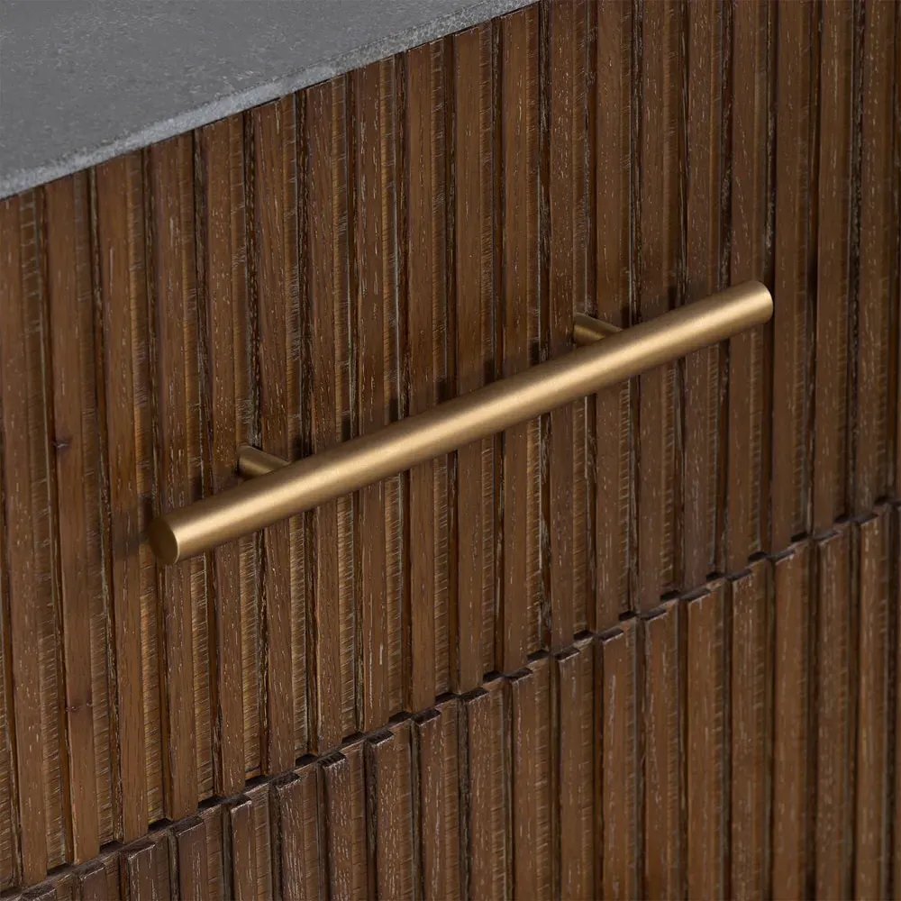 Florence Small 2 Drawer Nightstand - Brown, Oak