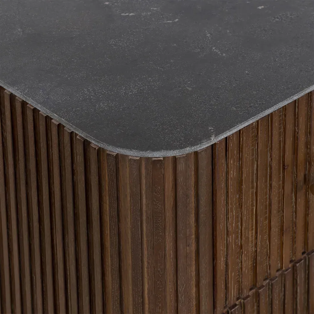 Florence Small 2 Drawer Nightstand - Brown, Oak