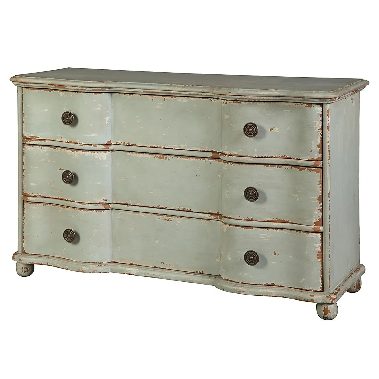Florent French Country Dresser - Sage, Mahogany Wood