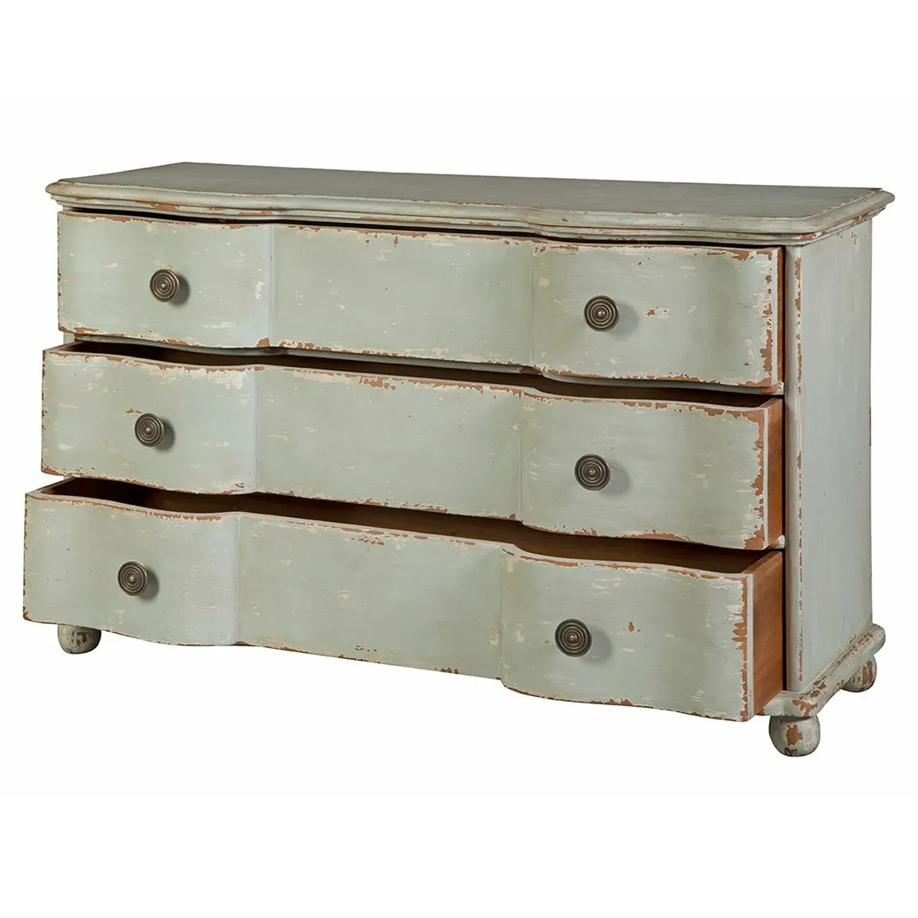 Florent French Country Dresser - Sage, Mahogany Wood