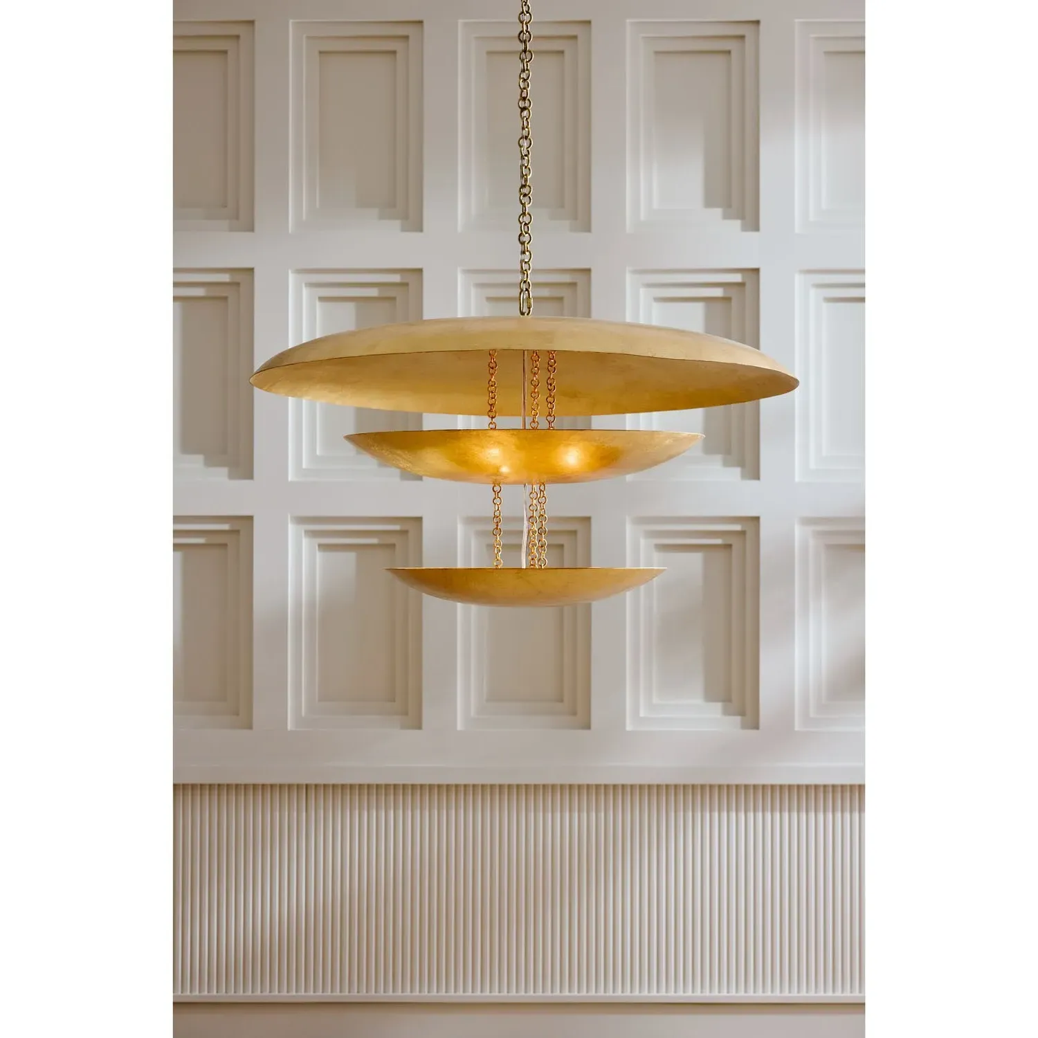 Florko Iron Chandelier - Gold Leaf