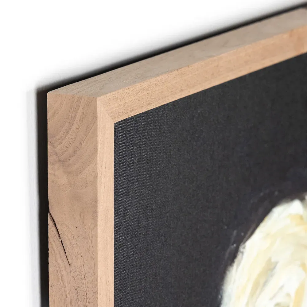 Flowers In Vase Painting 24x24 - White, Canvas