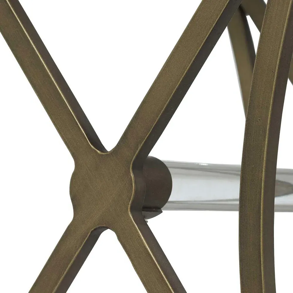 Flynn Counter Stool - Grey, Brass