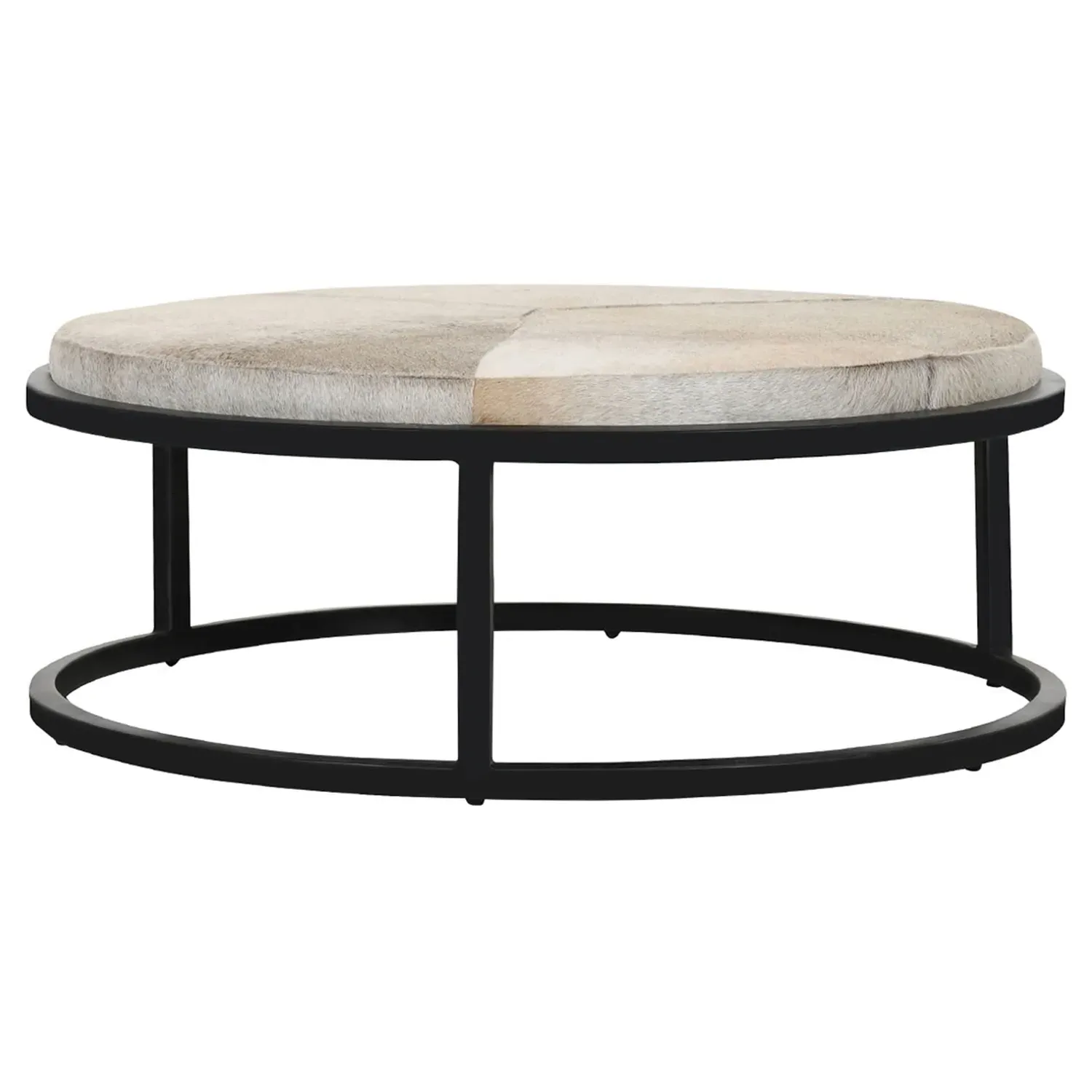 Flynn Round Nesting Tables - Grey, Hide