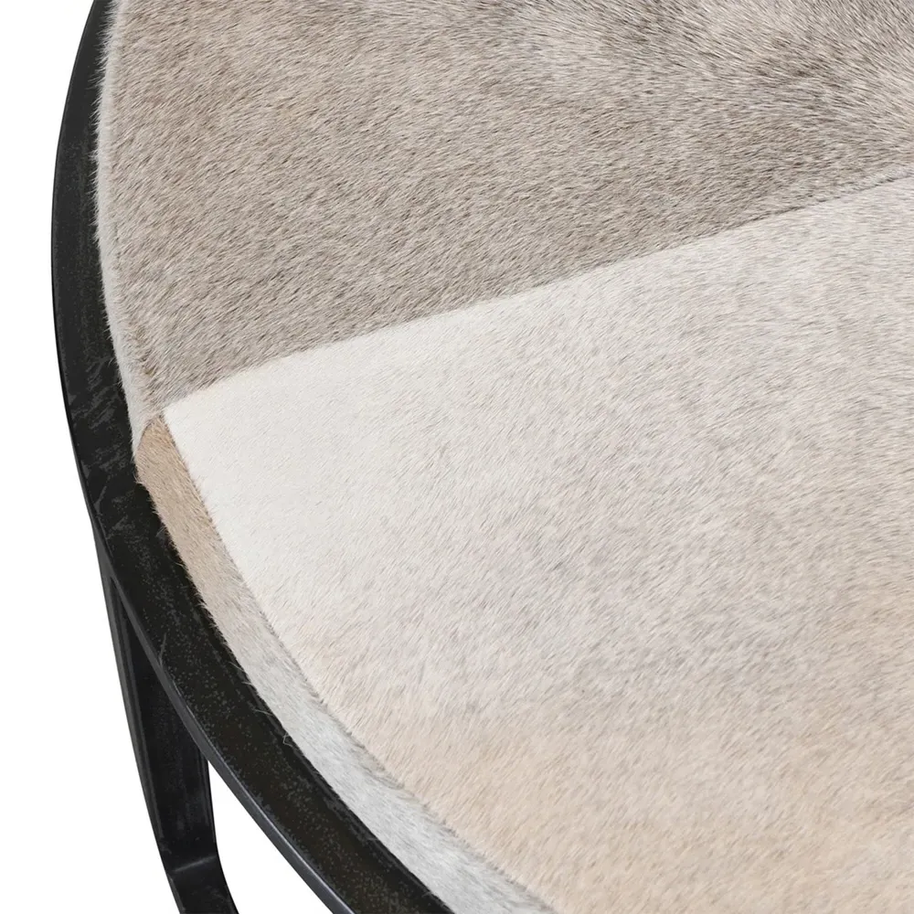 Flynn Round Nesting Tables - Grey, Hide