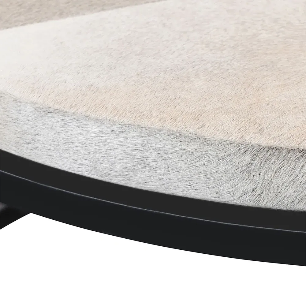 Flynn Round Nesting Tables - Grey, Hide