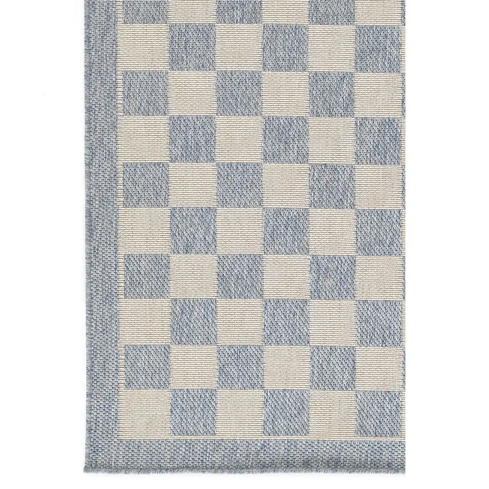 Ford 2x3 Checkered Indoor Outdoor Rug - Blue, Polypropylene