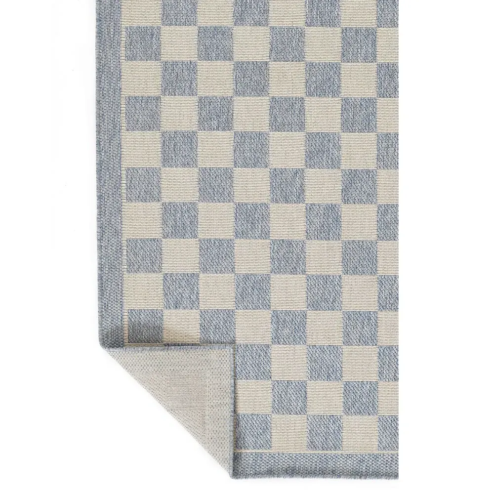 Ford 9x12 Checkered Indoor Outdoor Rug - Blue, Polypropylene