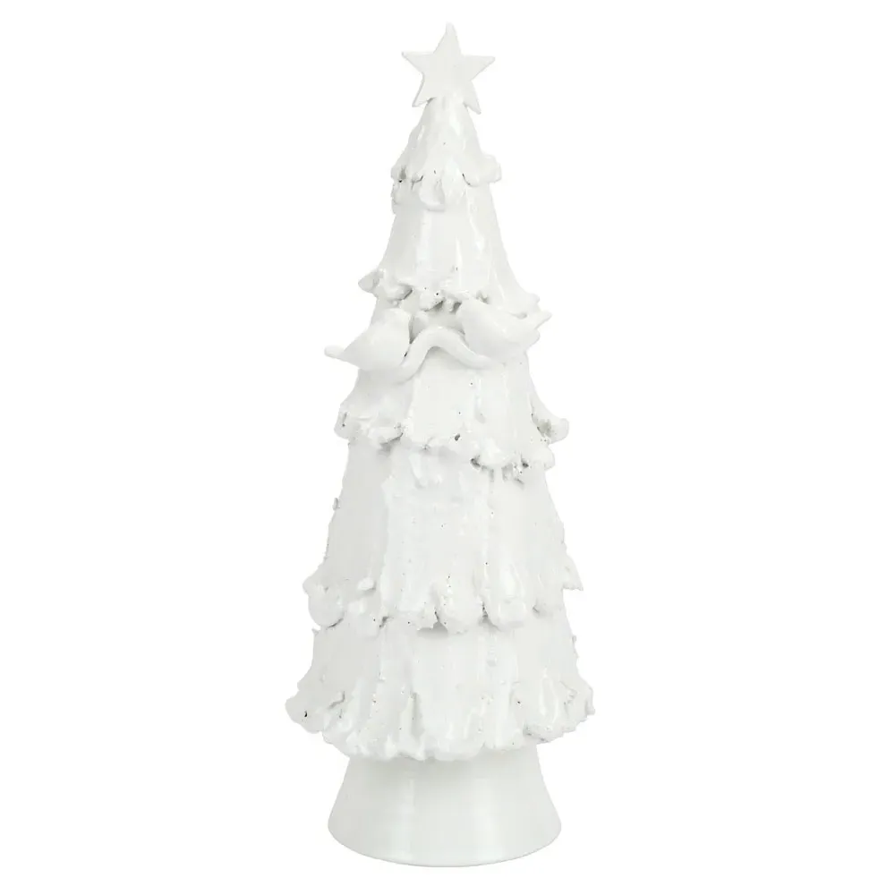Foresta Bianca Star Tree Decorative Sculpture - White image