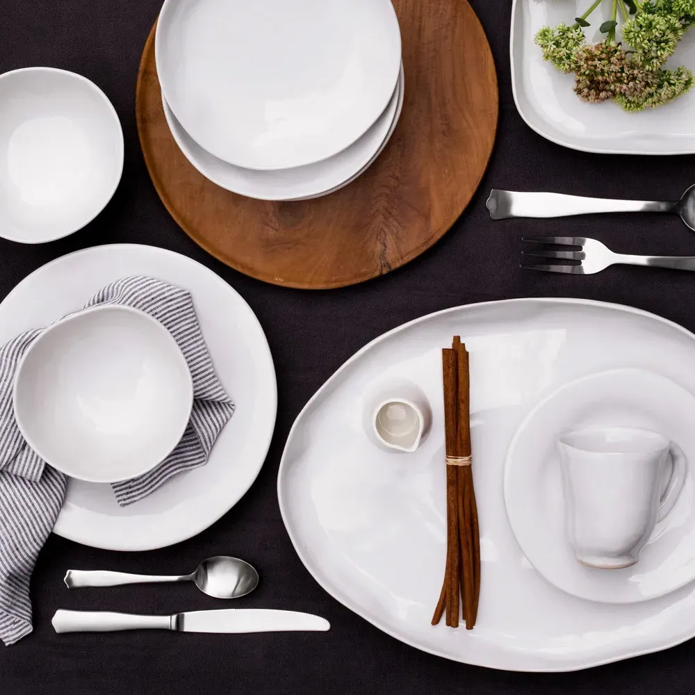 Forma Cloud Salad Plate - White, Stoneware