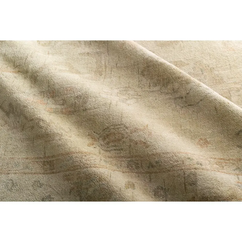Forrest French Hand Knotted Rug 4'x6' - Tan Stone, Wool