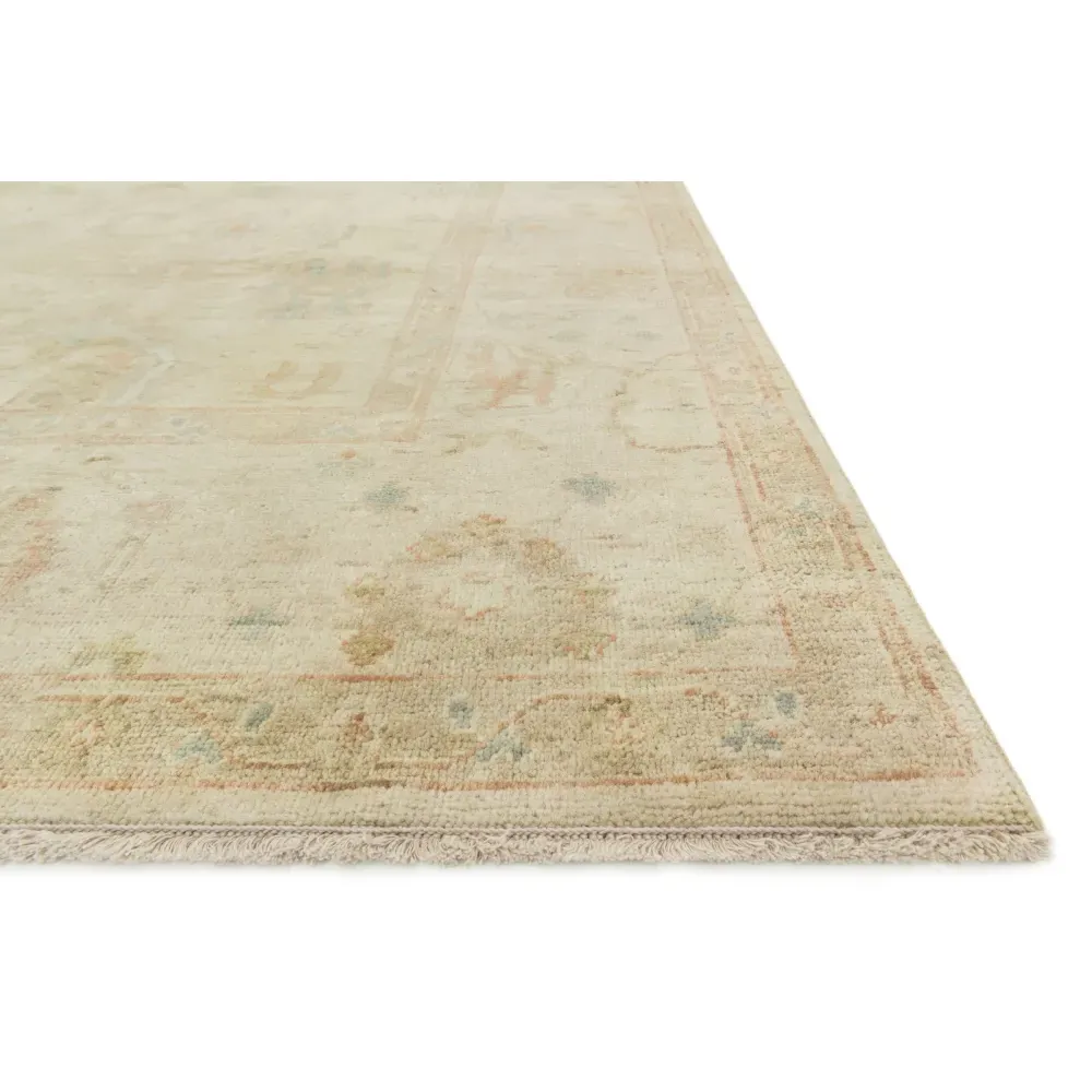 Forrest French Hand Knotted Rug 5'6"x8'6" - Tan Stone, Wool