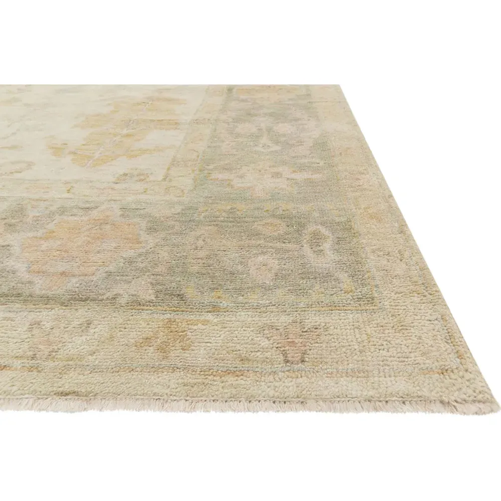 Forrest Patterned Hand Knotted Rug - Ivory, Wool