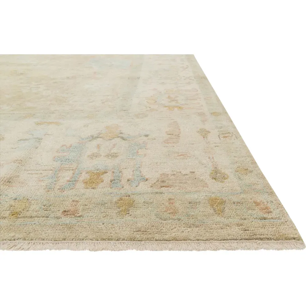 Forrest Patterned Hand Knotted Rug Sample - Dune Sky, Wool