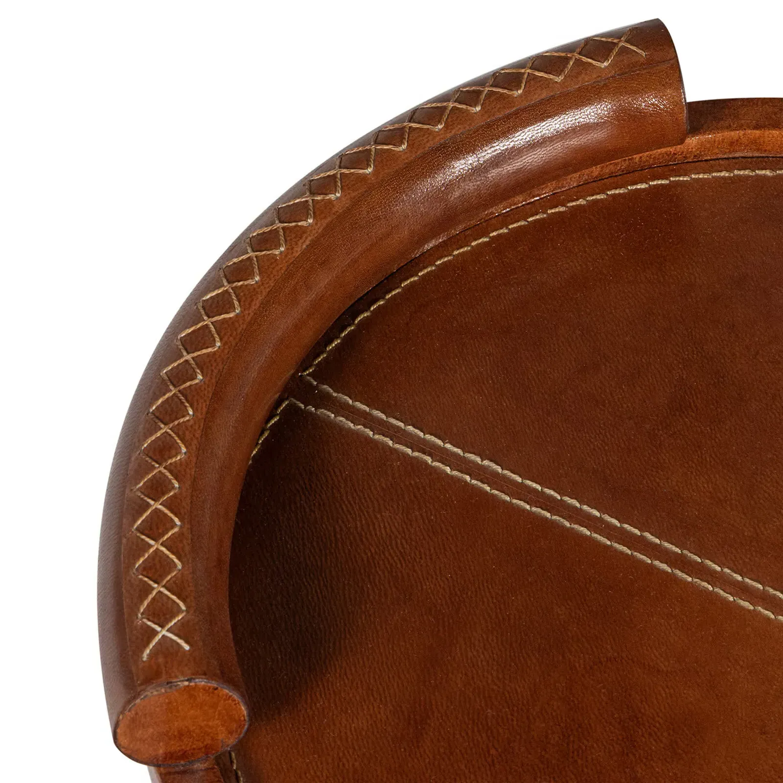 Forte Oval Decorative Tray - Tan, Leather