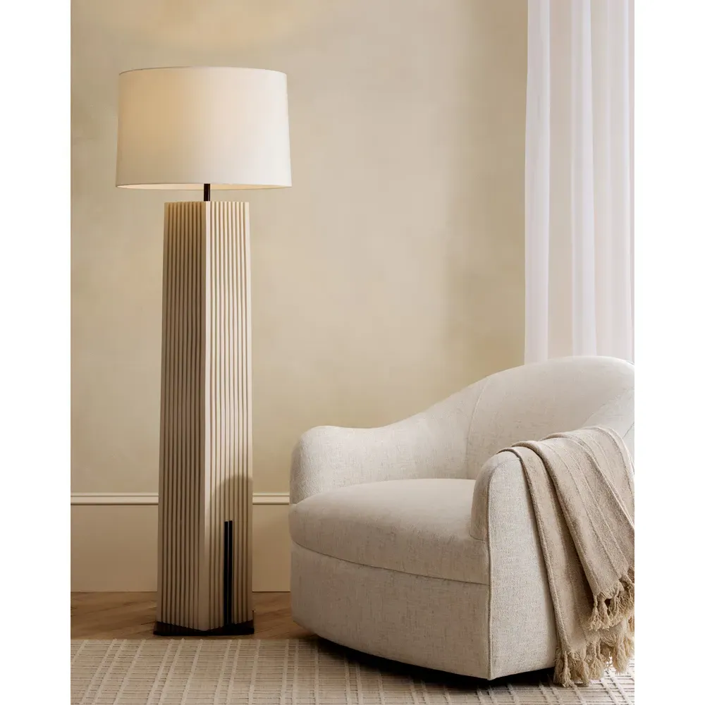 Fortunata Floor Lamp - Cream, Resin