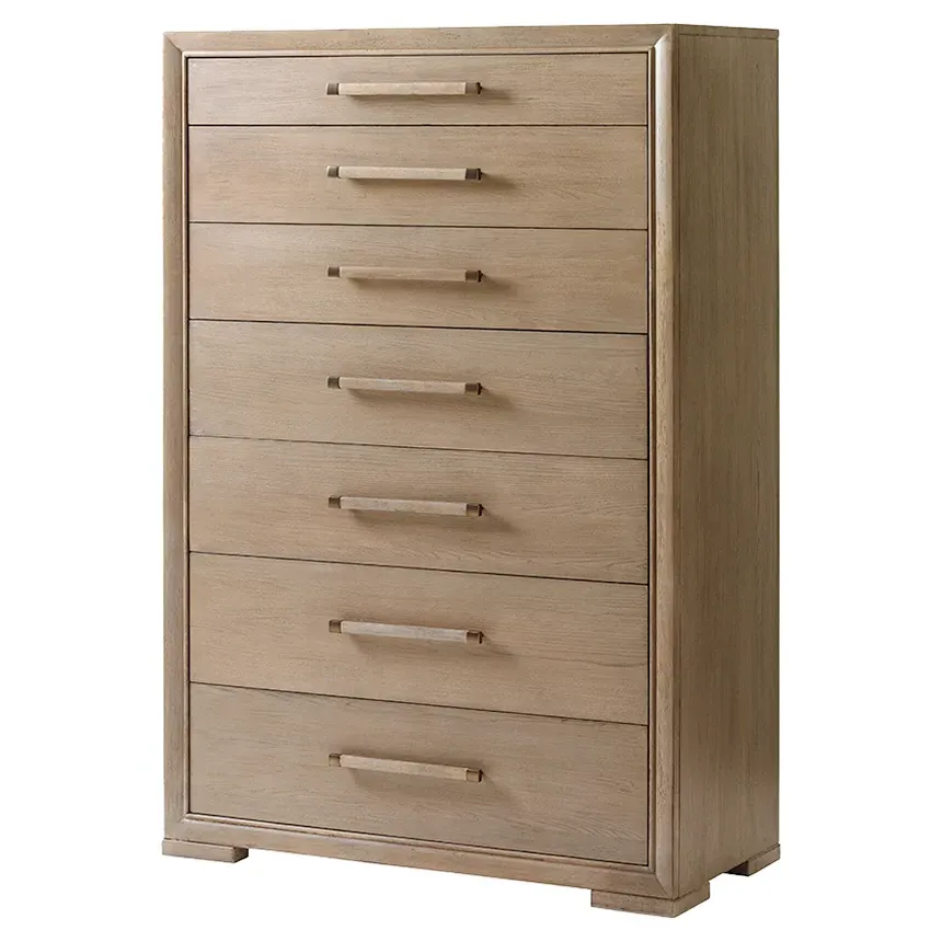 Foster 7-Drawer Tallboy Chest - Taupe, Wood image