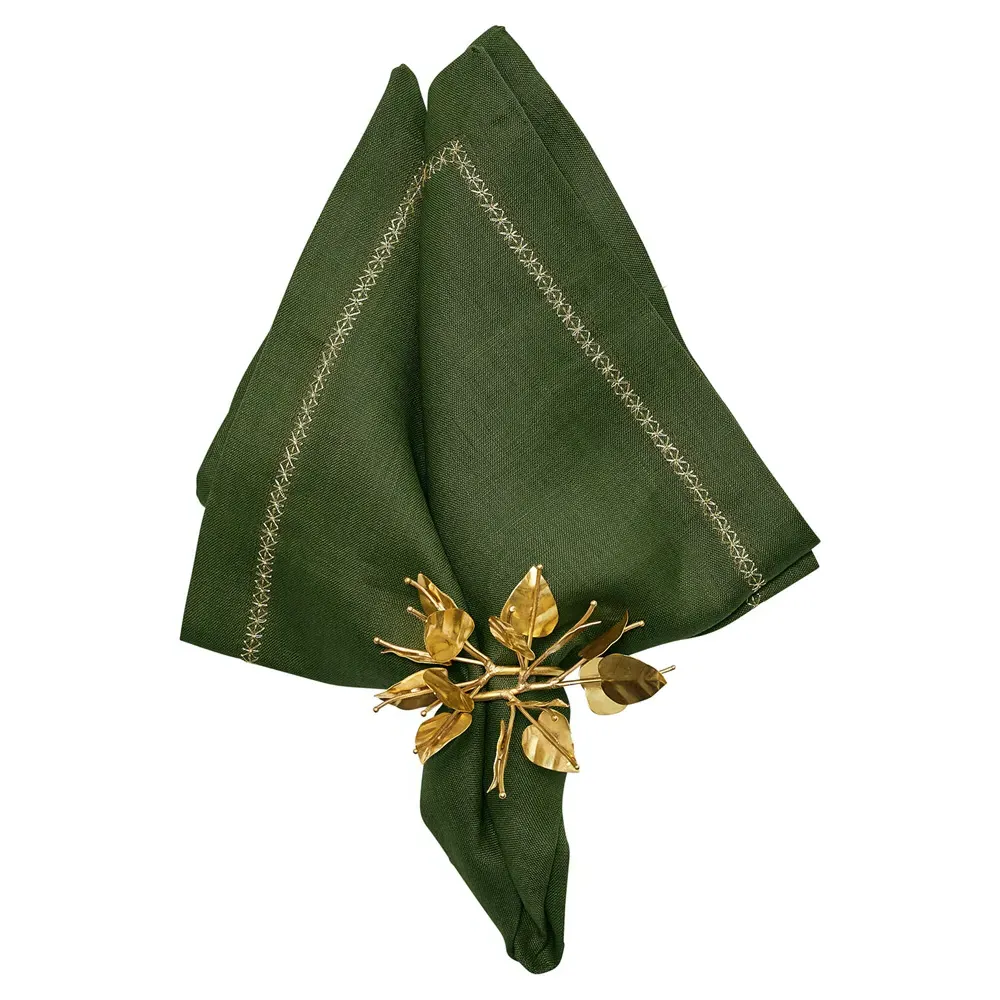 Fran Napkin Set of 4 - Olive, Linen