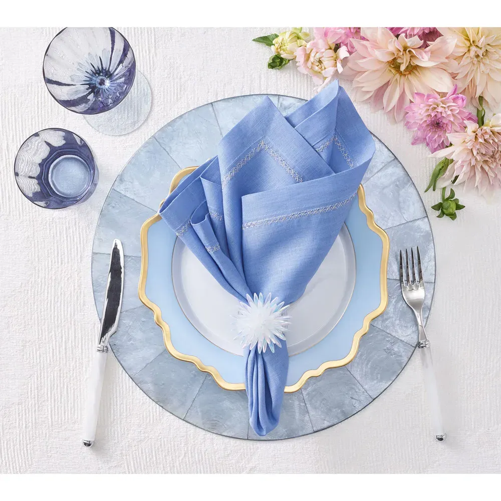 Fran Napkin Set of 4 - Periwinkle, Linen