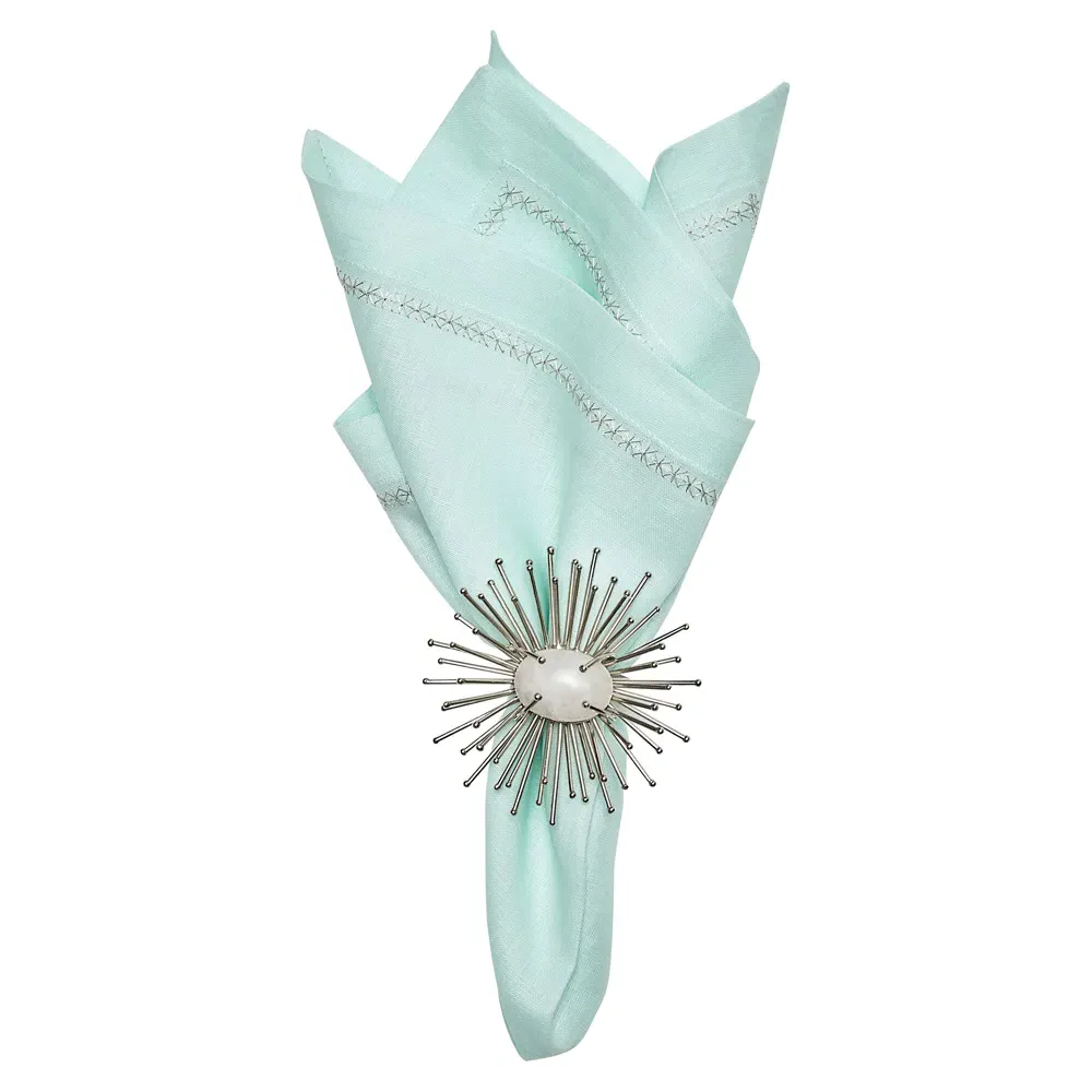 Fran Napkin Set of 4 - Seafoam, Linen