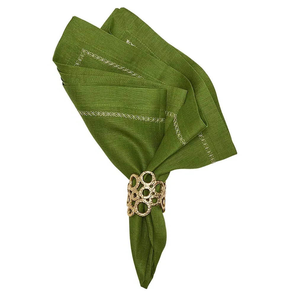 Fran Napkin Set of 4 - Spring Green, Linen