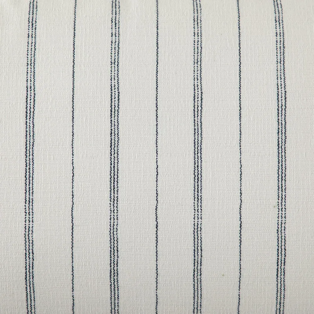 Franca French Striped Indoor Outdoor Lumbar Pillow - Navy Blue