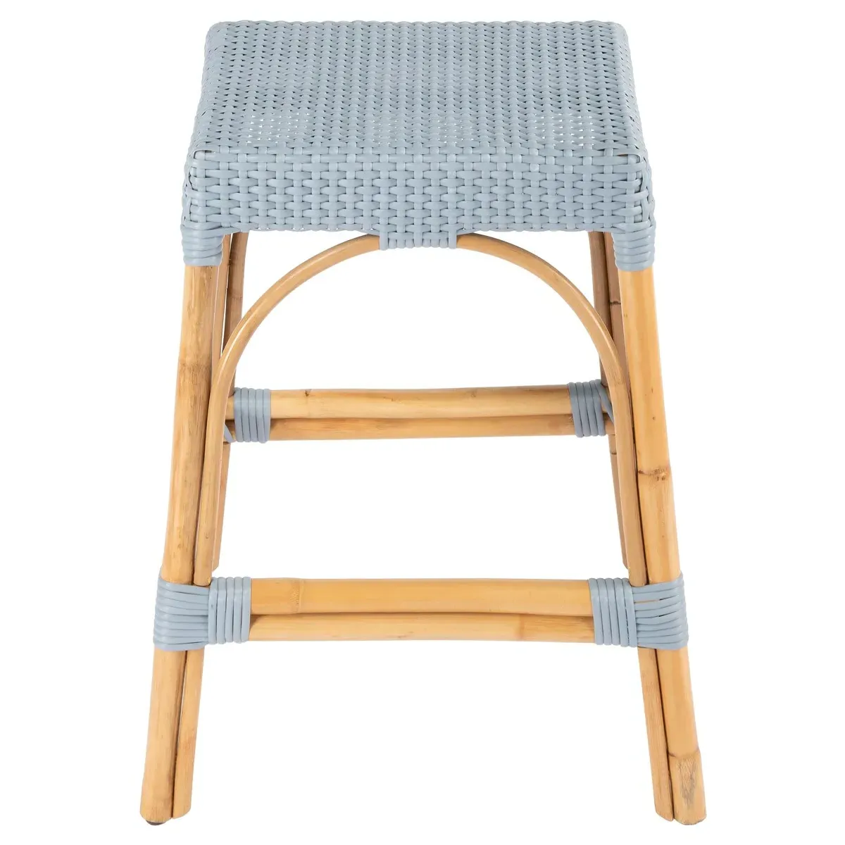 Frances Counter Stool - Blue, Rattan image