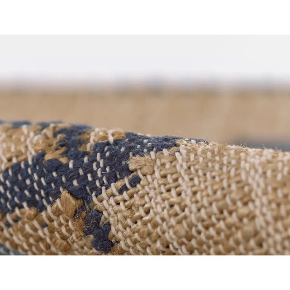 Francine Floral Patterned Rug - Blue, Jute