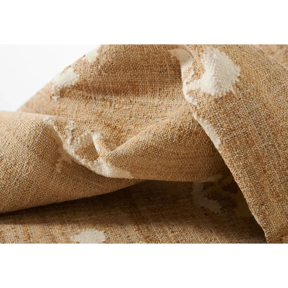 Francine Floral Patterned Rug - Natural, Jute