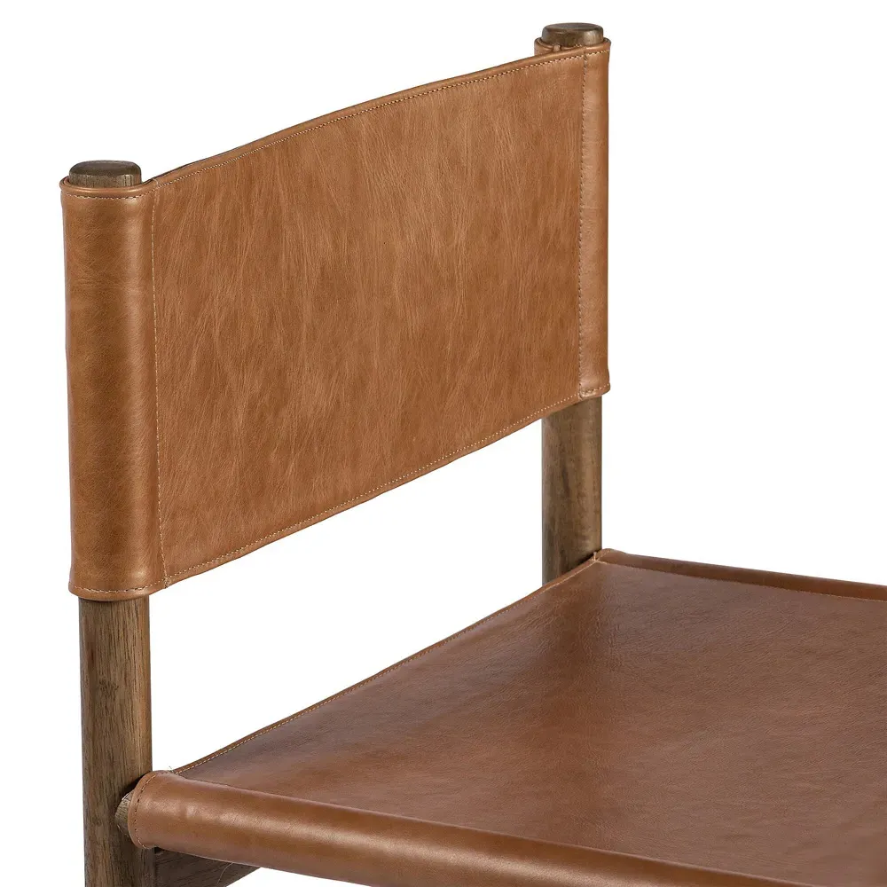 Francis Counter Stool - Brown, Leather