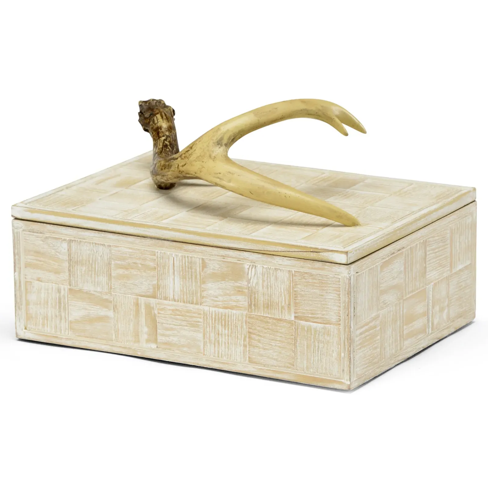 Francisco Decorative Box - White, Wood image