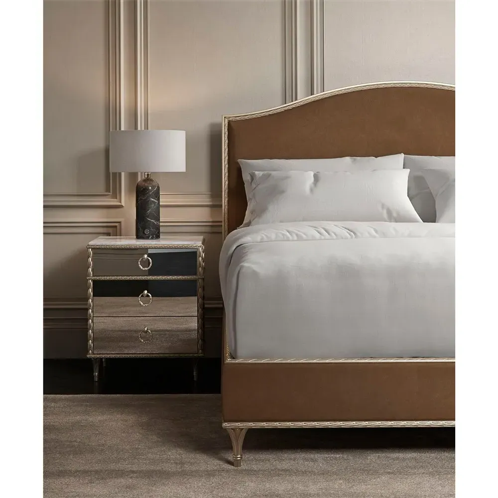 Frank King Size Bed Frame - Brown, Hardwood