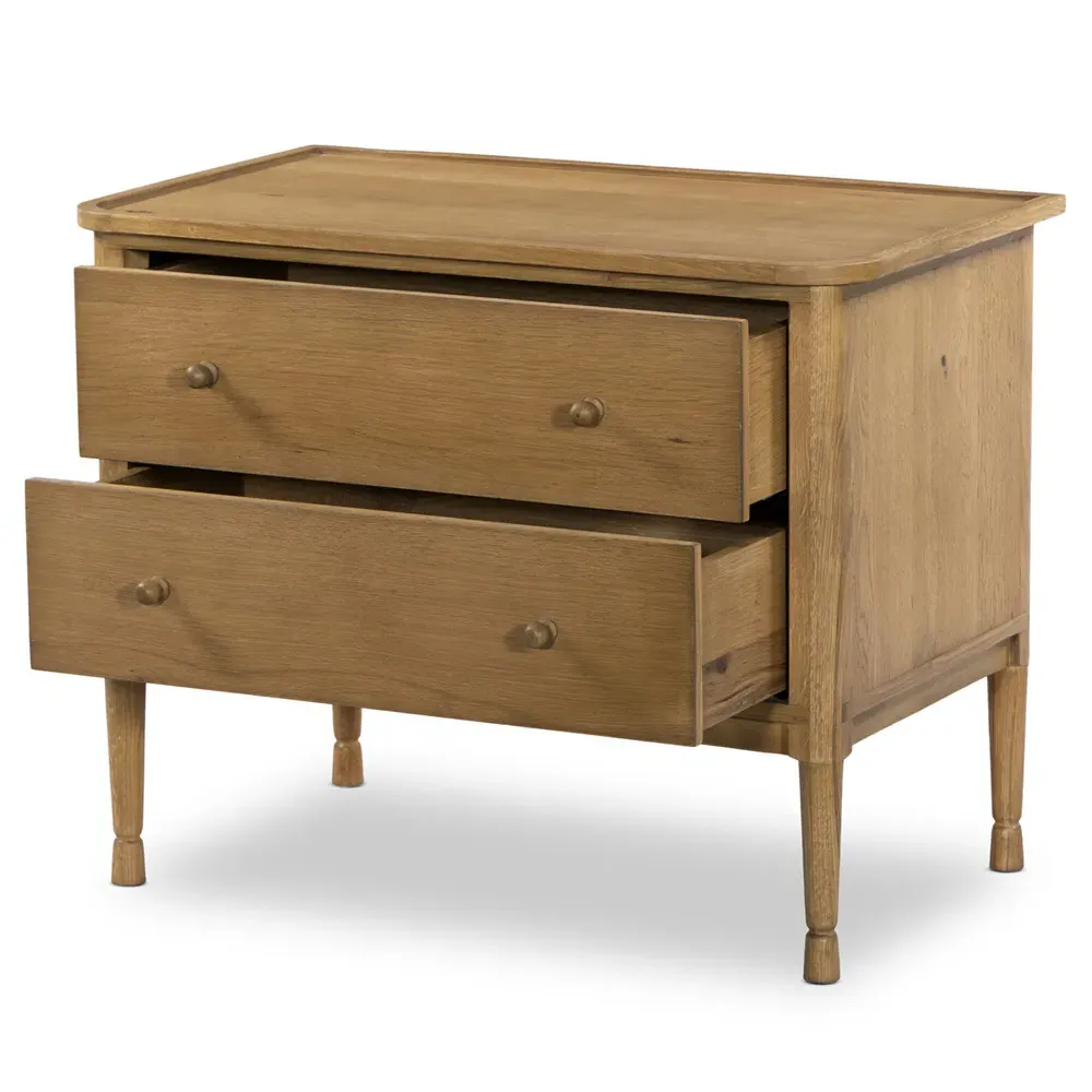 Franny Nightstand - Saddle Brown, Oak