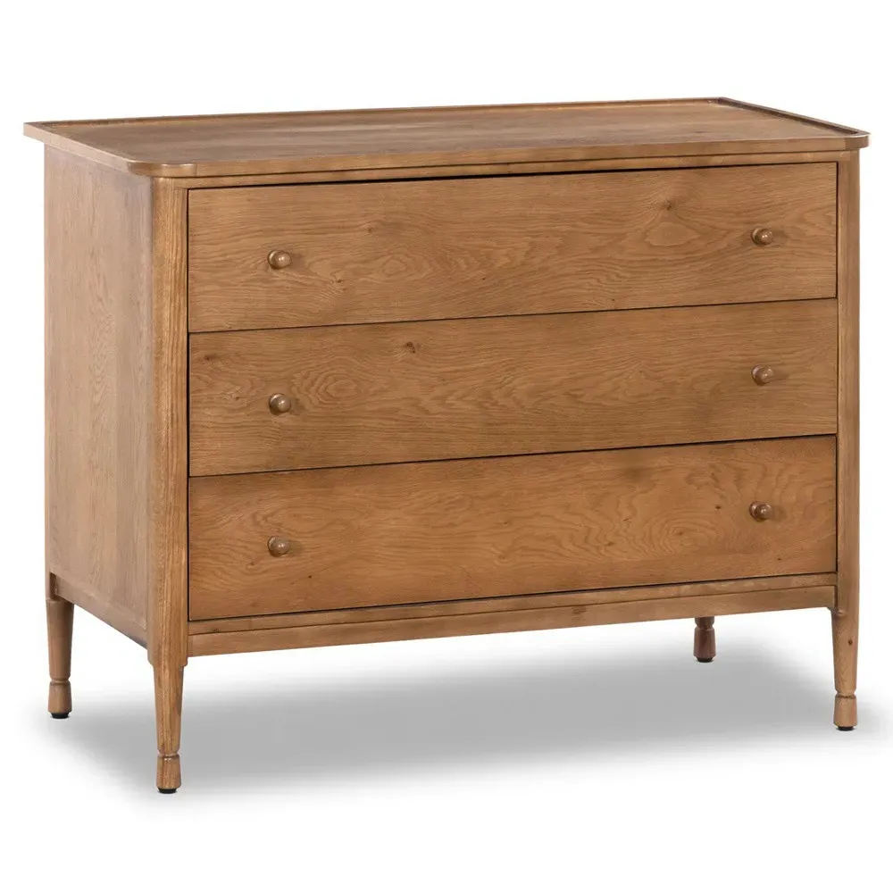 Franny Oak Chest - Saddle Brown