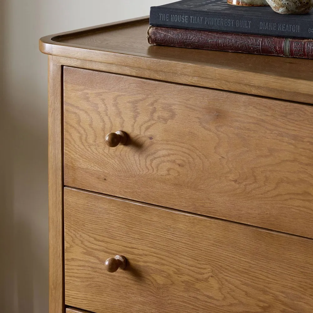 Franny Oak Chest - Saddle Brown