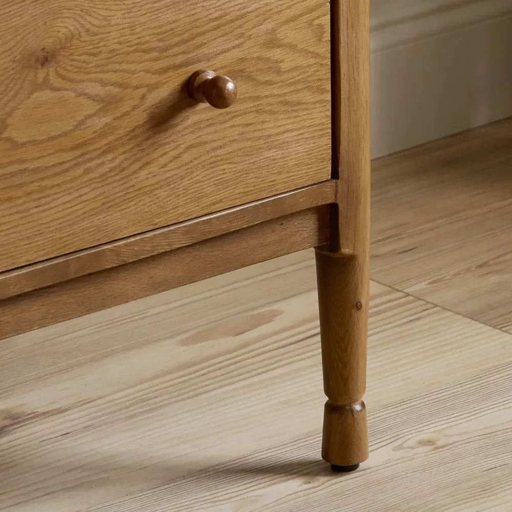 Franny Oak Chest - Saddle Brown