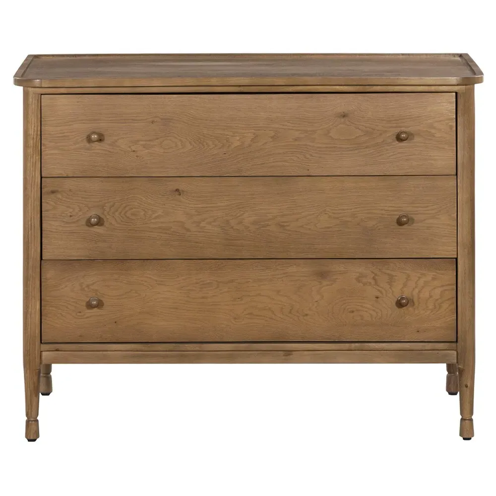 Franny Oak Chest - Saddle Brown