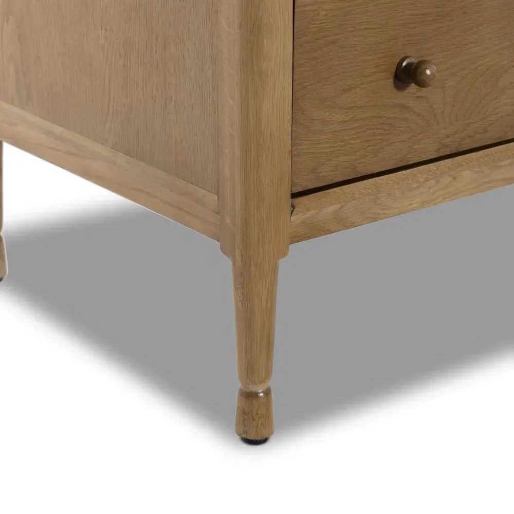 Franny Oak Dresser - Saddle Brown