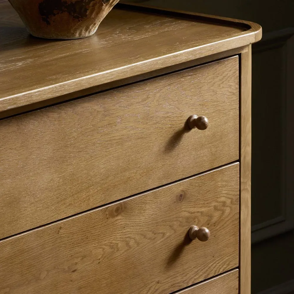 Franny Oak Dresser - Saddle Brown
