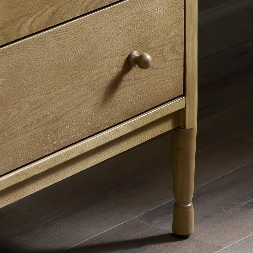 Franny Oak Dresser - Saddle Brown