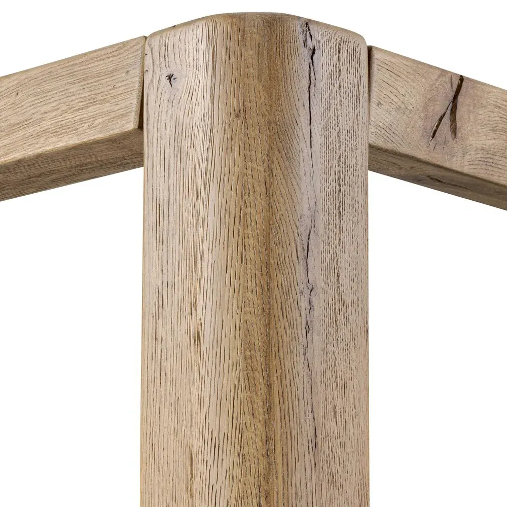 Fred King Size Canopy Bed - White, Oak