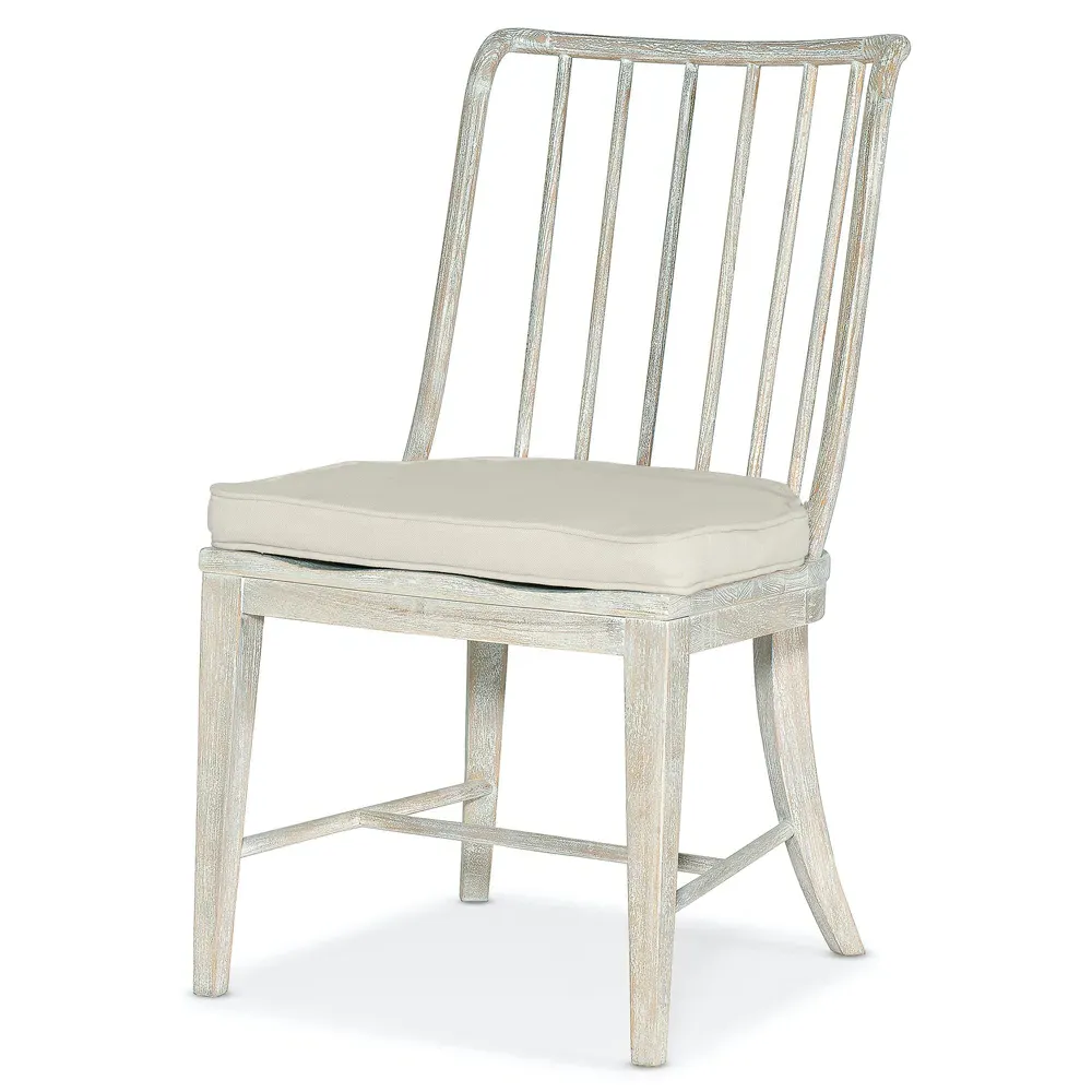 Freddie Spindle Dining Side Chair - White, Beech Wood