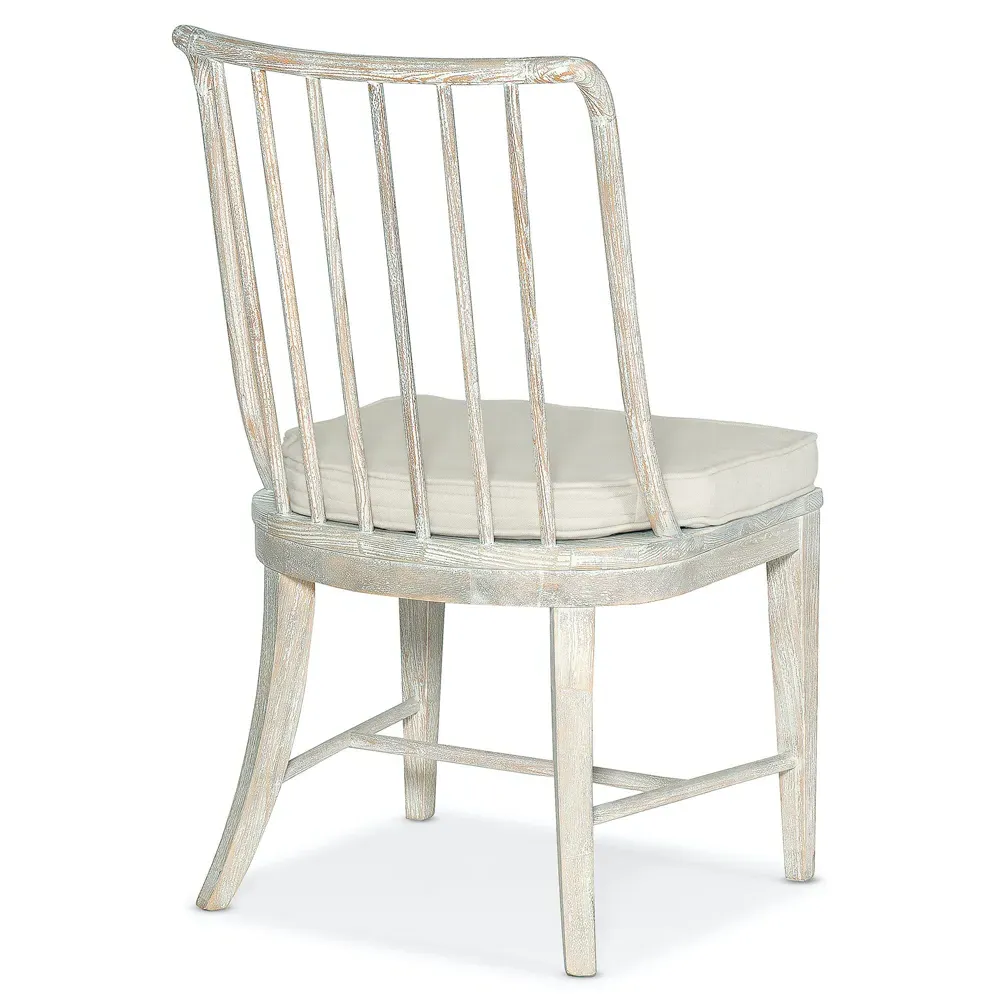 Freddie Spindle Dining Side Chair - White, Beech Wood