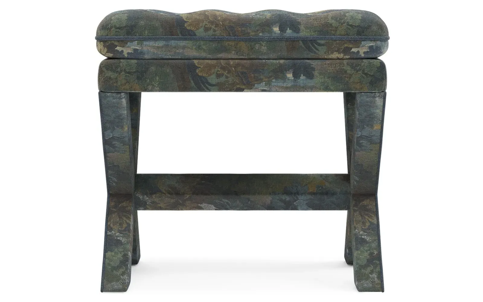 Frederica Cotton Weave Ottoman - Secret Garden