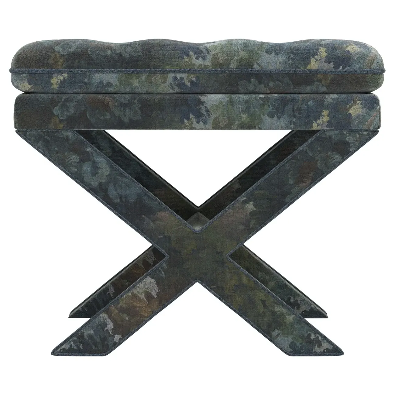 Frederica Cotton Weave Ottoman - Secret Garden image